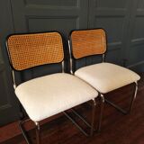 2 chairs cesca Marcel Breuer 1970