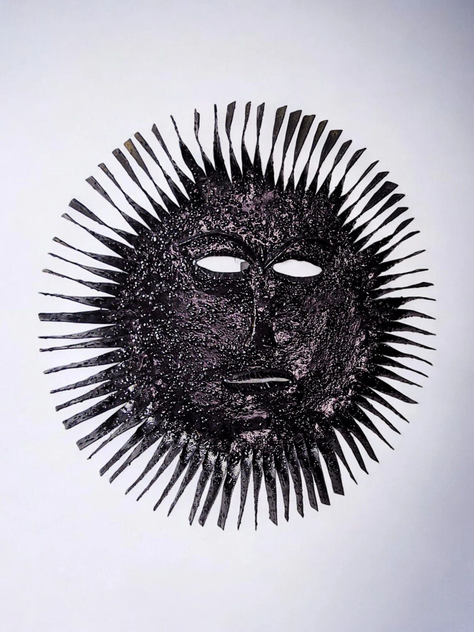 Brutalist XL sun light, popular art, Spain, 1970