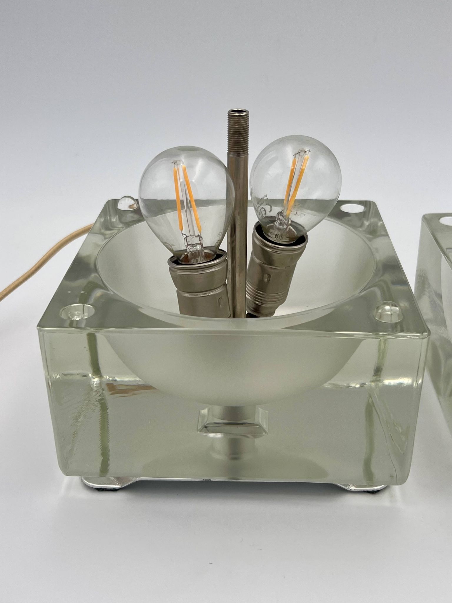 "Cubosfera" Table Lamp By Alessandro Mendini For Fidenza Vetraria, 1968