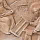 Terracotta bas relief, Holy Family