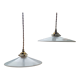 Duo de suspensions en opaline blanche