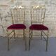 Pair of chairs "Chariviari" in brass 60s