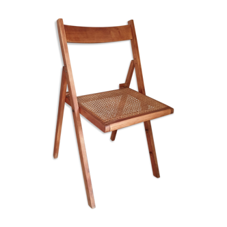 Chaise cannée pliable