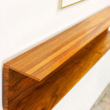 Mid-Century Modern Teak wall-mounted shelf by Walter Wirz for Wilhelm Renz, 150cm, 1960s