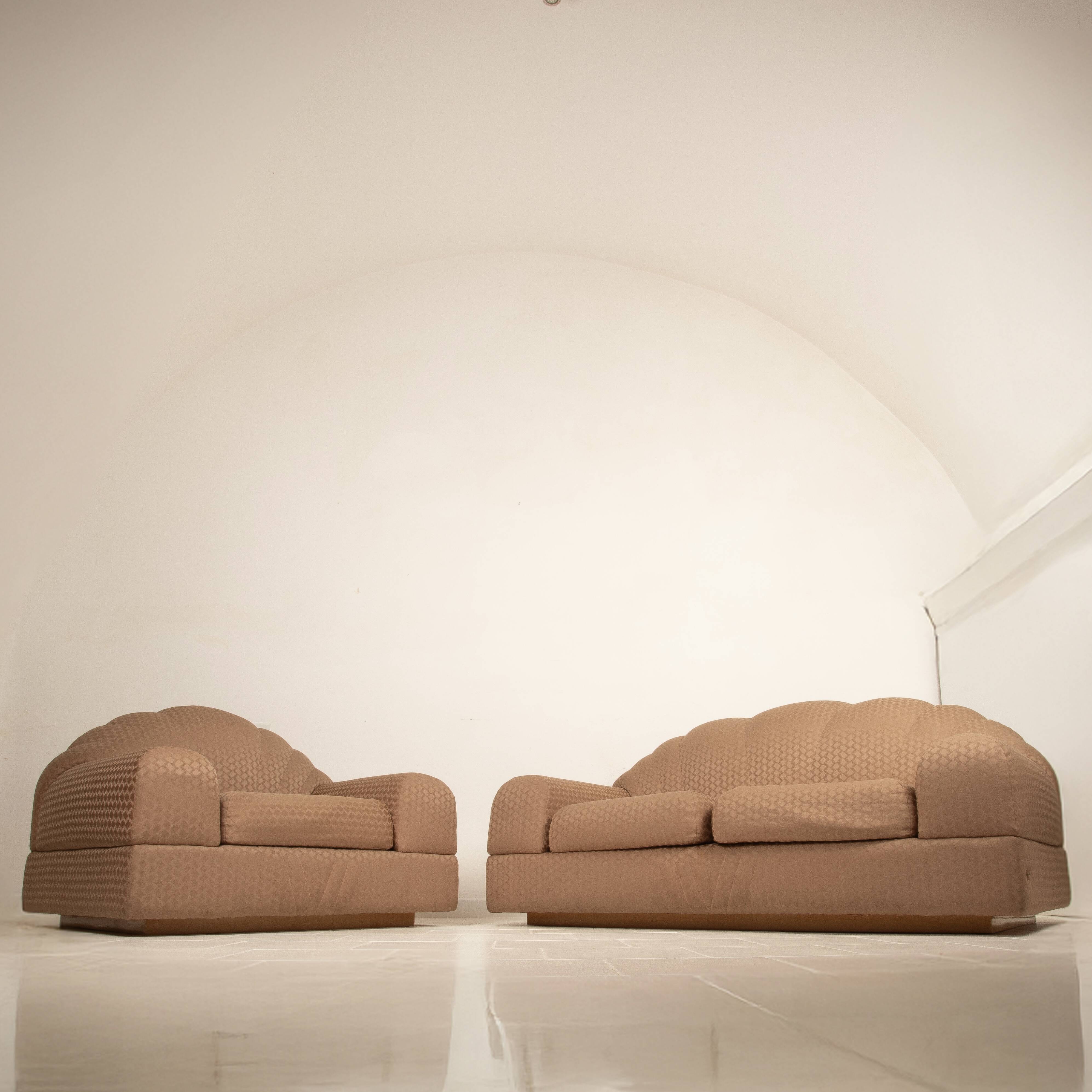 Alain Delon armchair and sofa for Maison Jansen