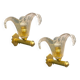 Venetian Murano Glass Brass Sconces Set of 2 1960’s