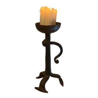 Wrought iron candle holder