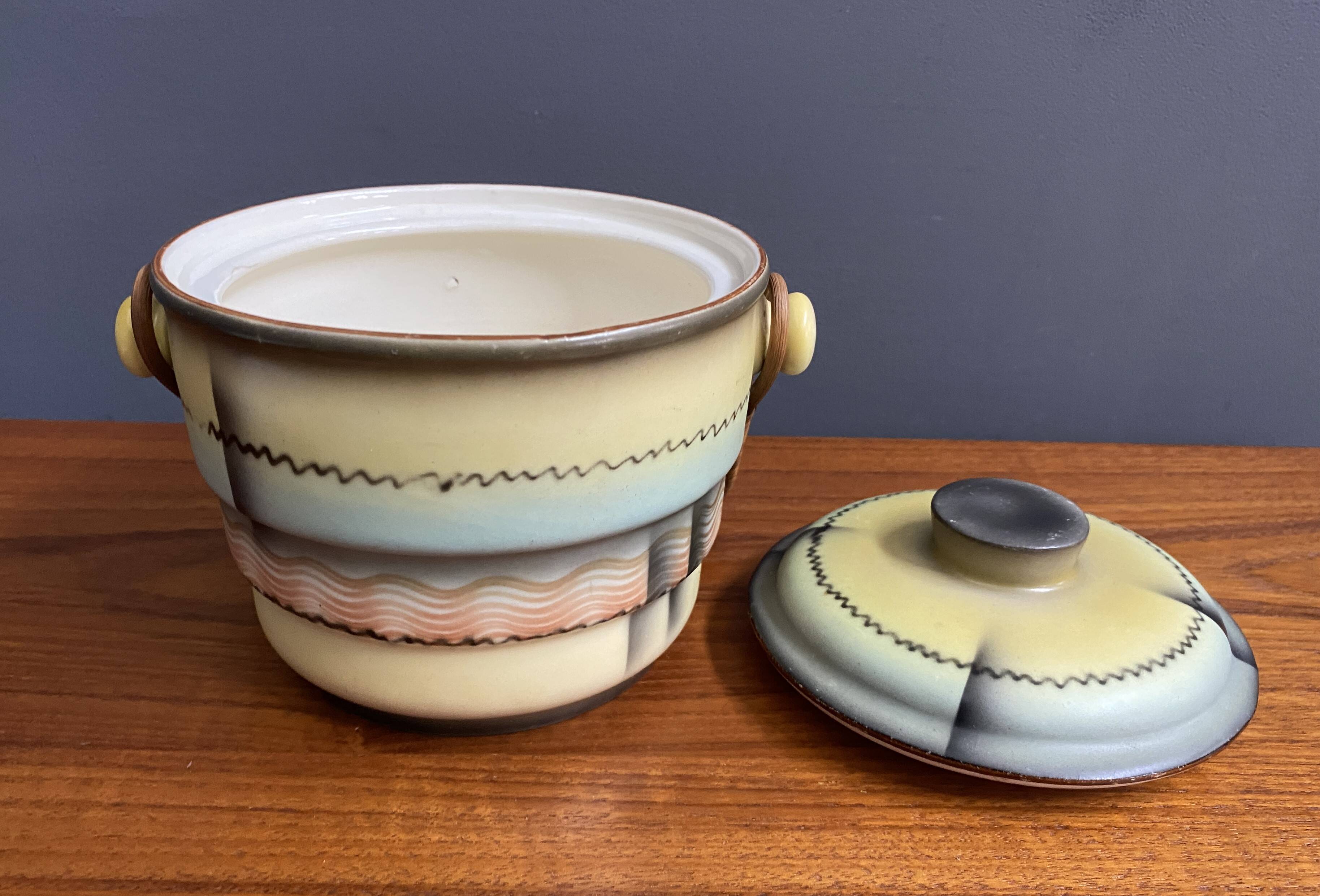 Art deco ceramic candy or cookie jar