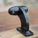 Wooden wall coat rack, vintage wall coat rack, bakelite hooks, ha