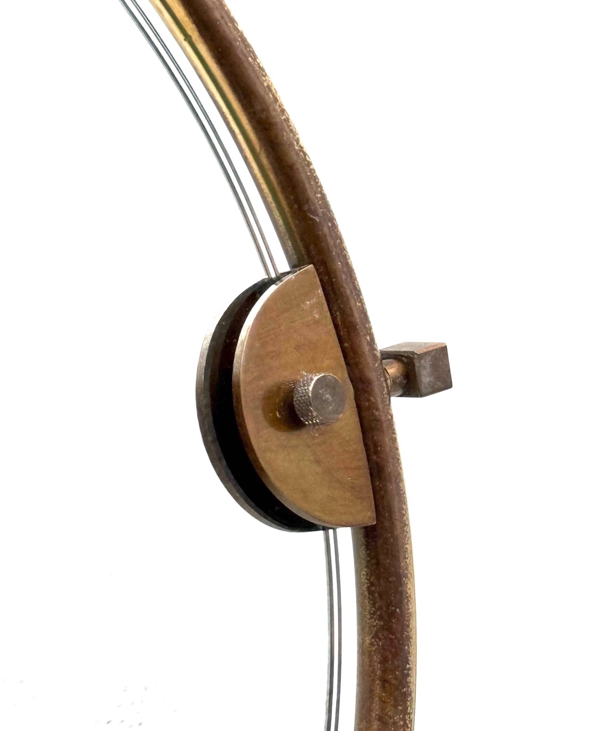Mid-century brass table mirror / vanity, Italy 1960s