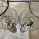 2 carafes en cristal et argent massif