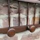 Coat hooks wall-mounted coat rack in rustic wood french coat rack 70s