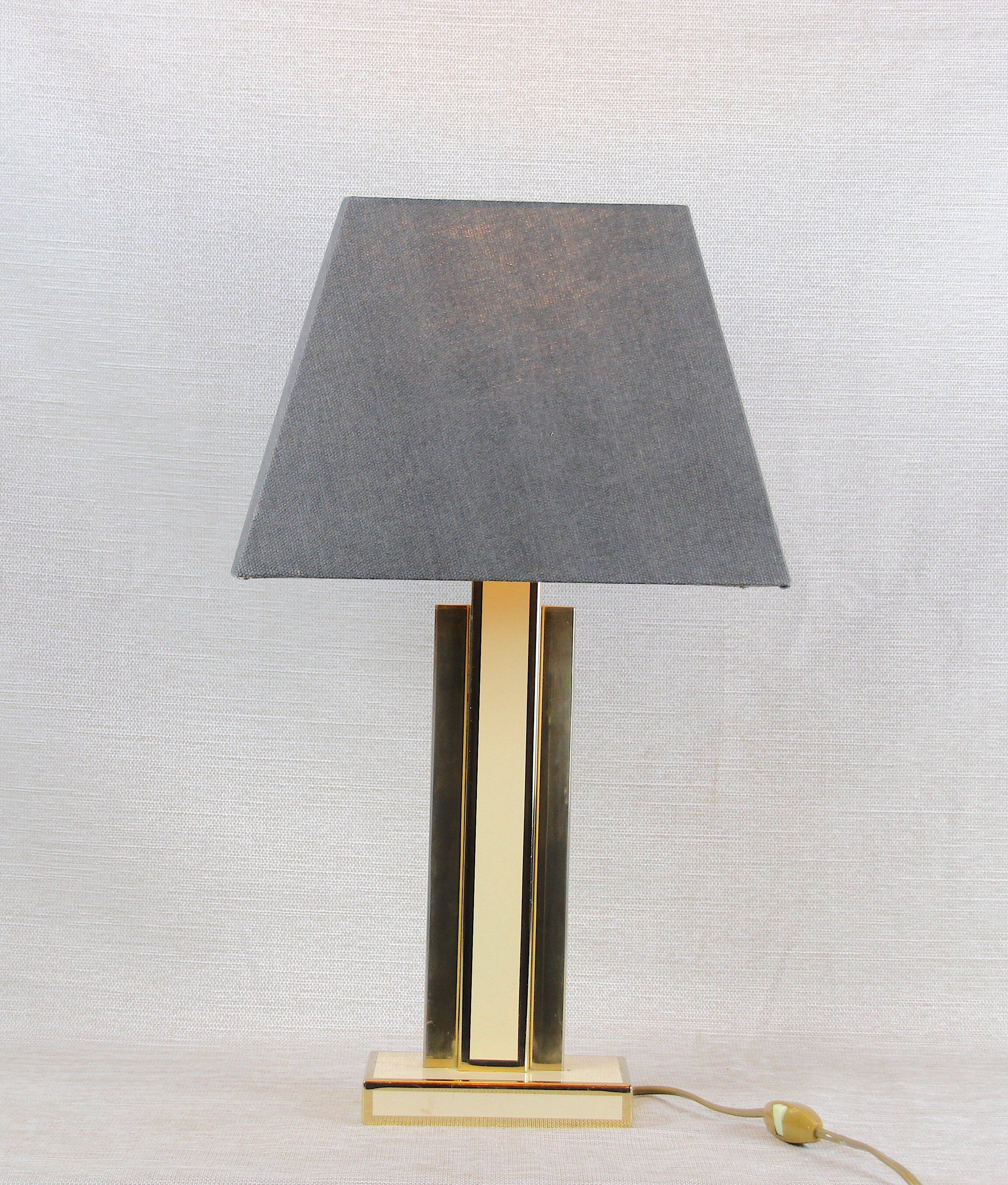 Maison Lancel, Table lamp, 1970s Hollywood Regency style