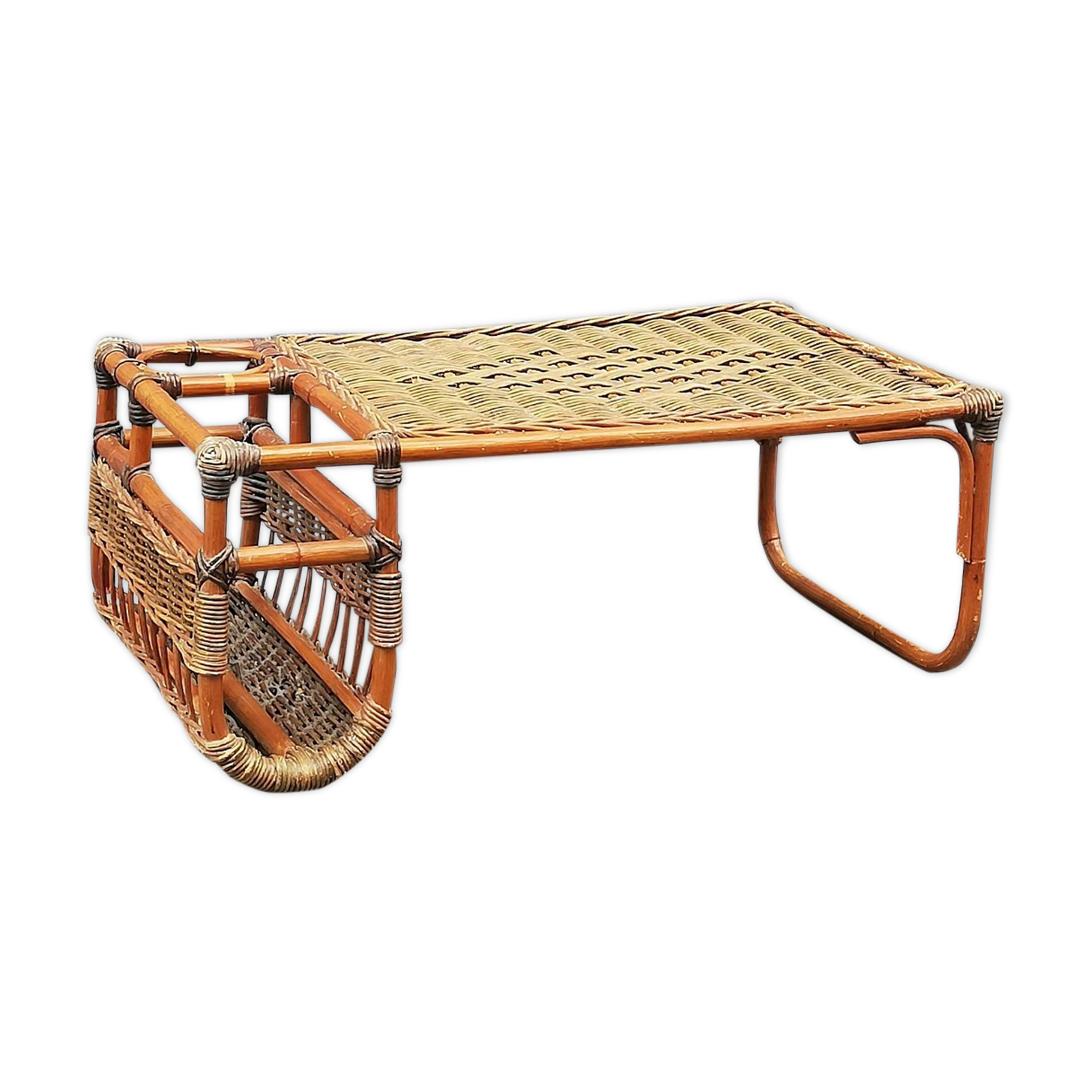Vintage rattan coffee table