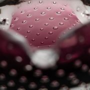 Cendrier en verre à bulles