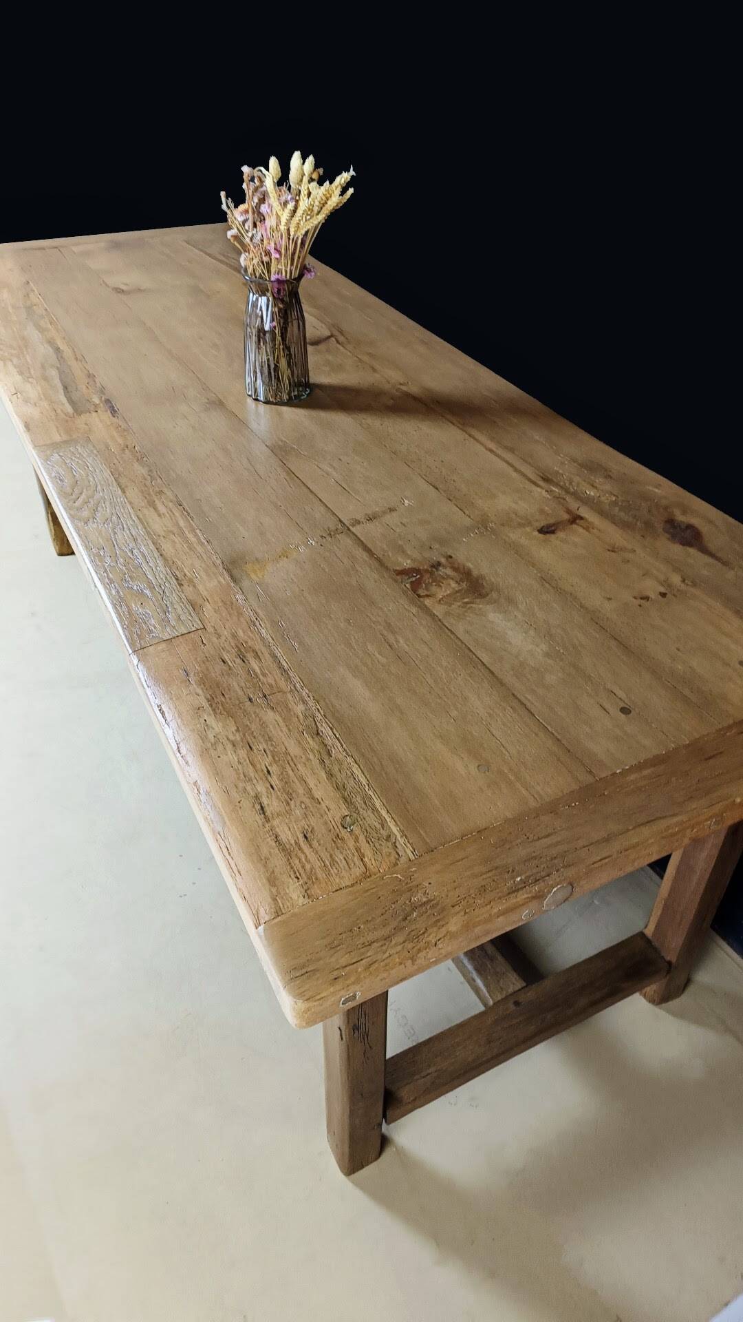 Table de ferme en chêne - Rénovée