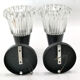 Pair of torch wall light or black and Chrome 60-70s cones