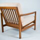 Scandinavian armchair Bączyk, polish icon, restored, powder pink, teak