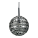 Smoky glass pendant light by Doria Leuchten 1970