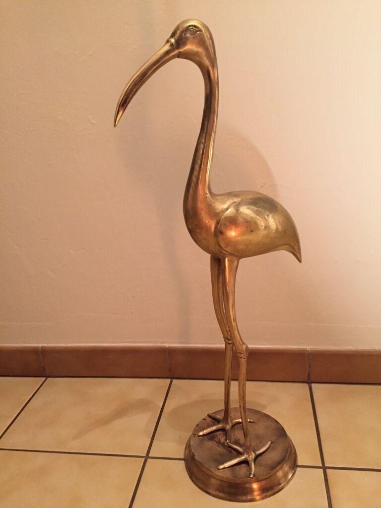 Ibis in brass 69cm vintage