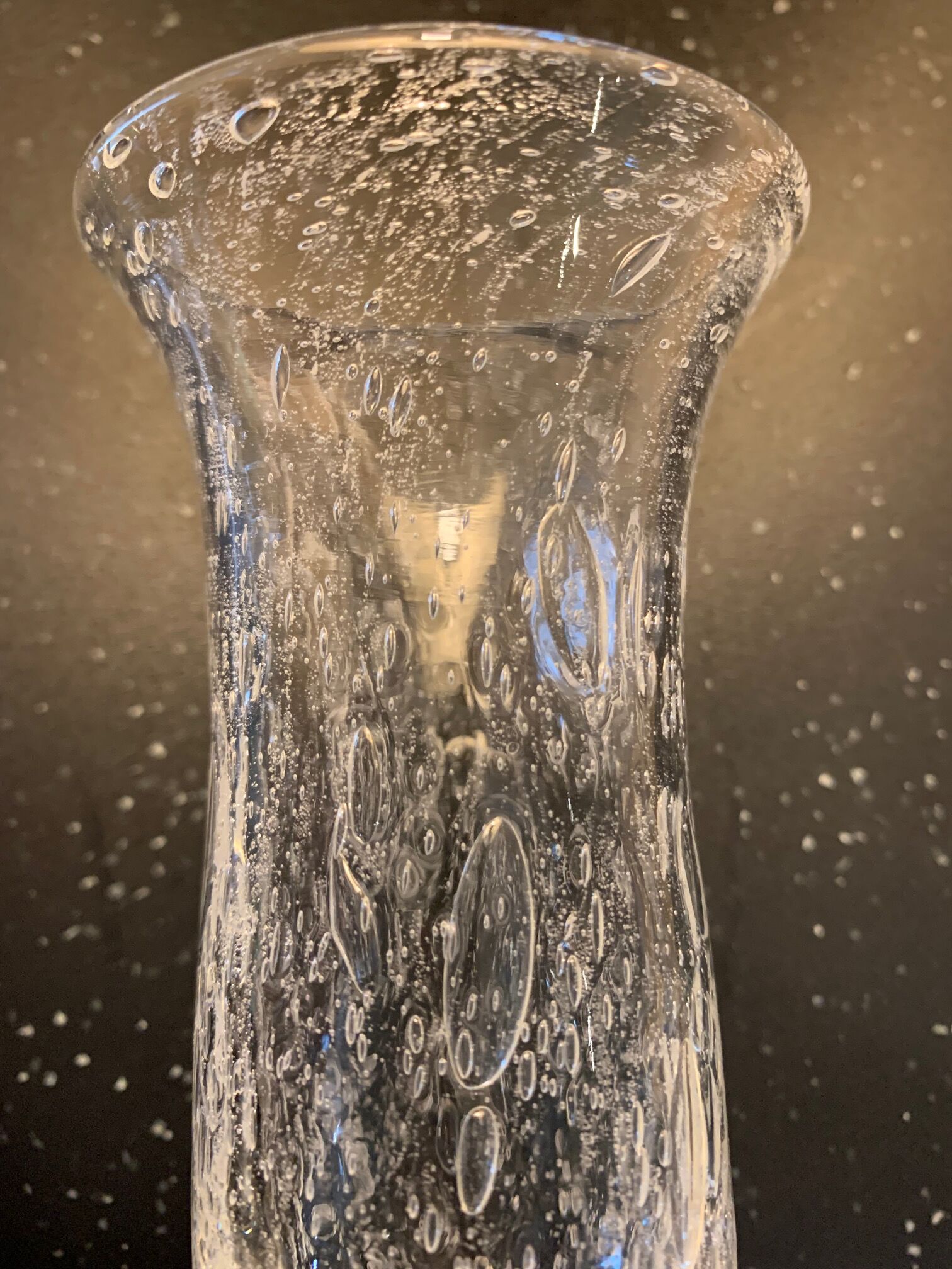 Lot de 6 flûtes en verre bullé