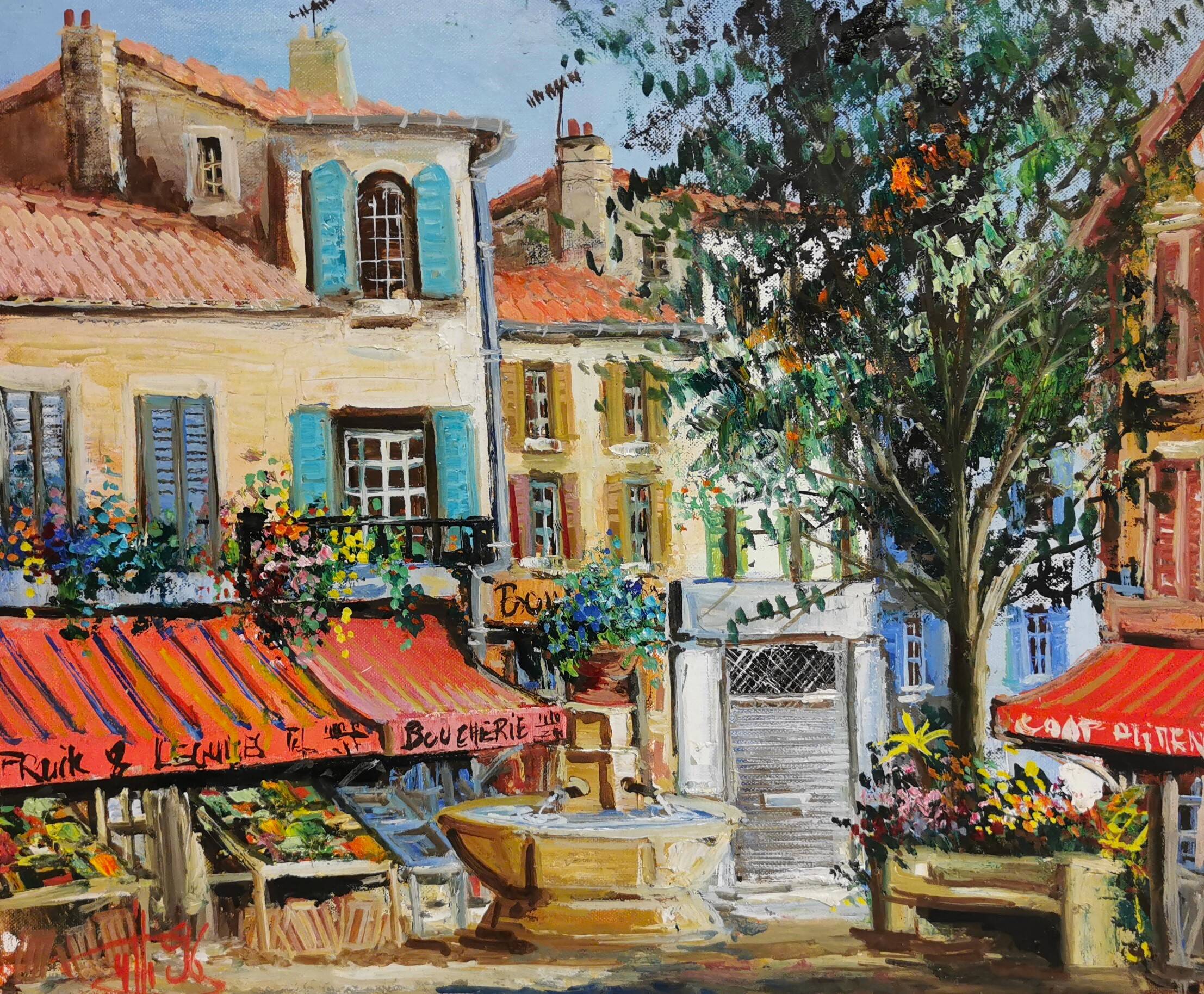 Painting / Oil on canvas signed. Aix en Provence