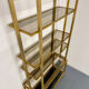 1970s vintage Italian design brass and glass shelf