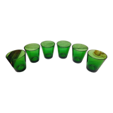 Set 6 green Vereco glasses