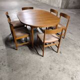 Scandinavian vintage solid teak chairs ulferts sweden 1960