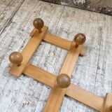 Pine wall coat rack 1980