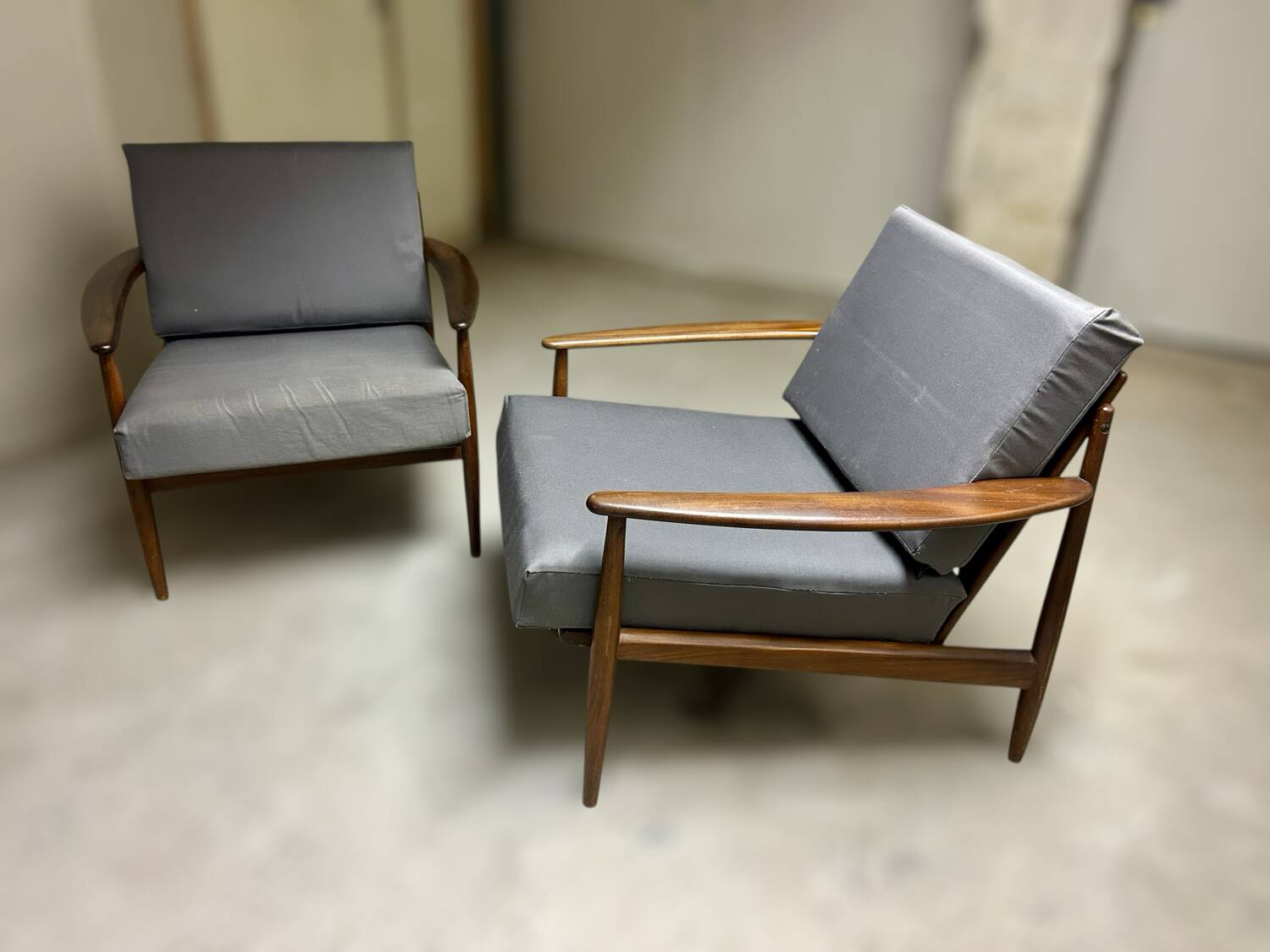 Pair of Scandinavian armchairs by Grete Jalk