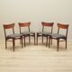 Set of four teak chairs, Danish design, 1970s, production: Denmark