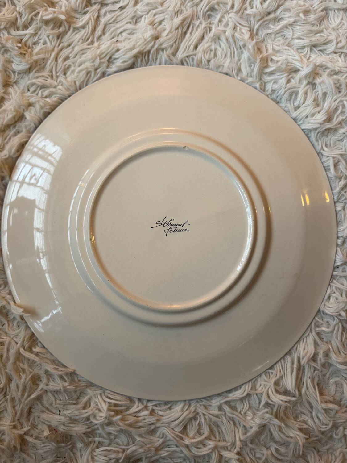 Fauvism style plate ceramic St Clément