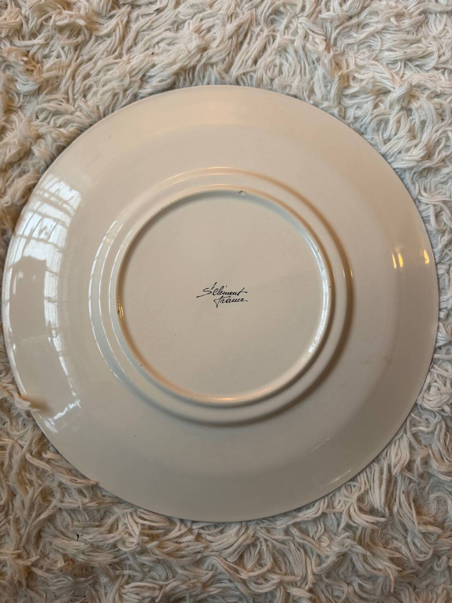 Fauvism style plate ceramic St Clément
