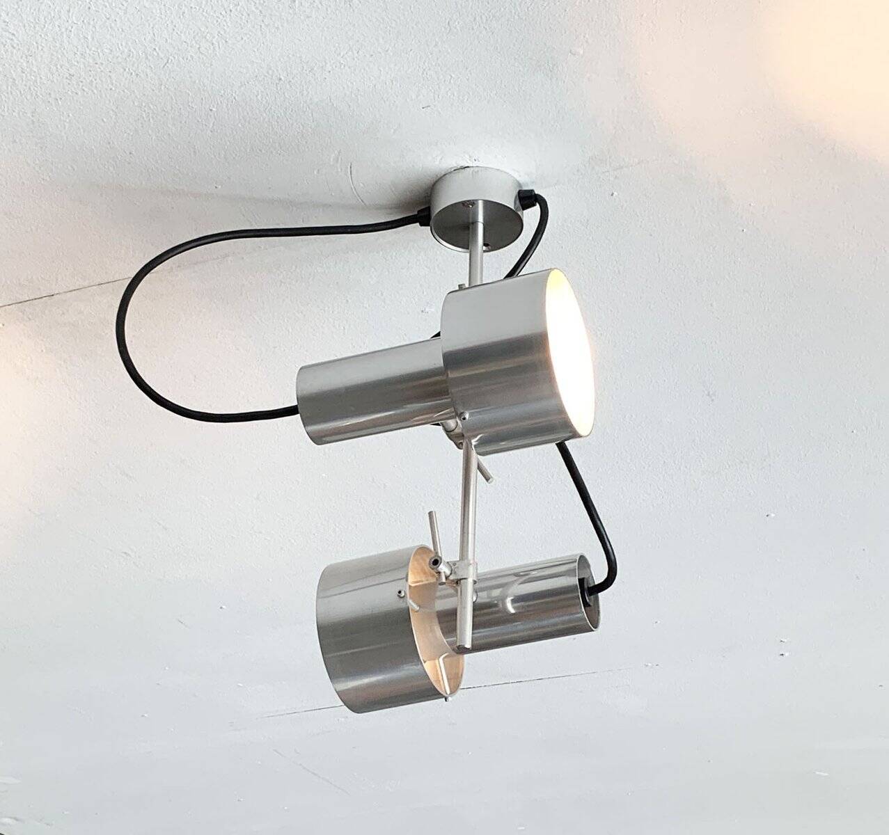 Lustres doubles minimalistes FA2 du milieu du siècle par Peter Nelson pour Architectural Lighting Company, Angleterre, années 1960, lot de 2