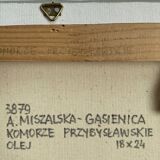 Pendant of hst paintings "landscape" by anna miszalska-gąsienica (1962)