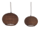 Set of two rattan pendant lights, The Netherlands 1950's