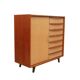 1950s chest of drawers bicolor maple/walnut