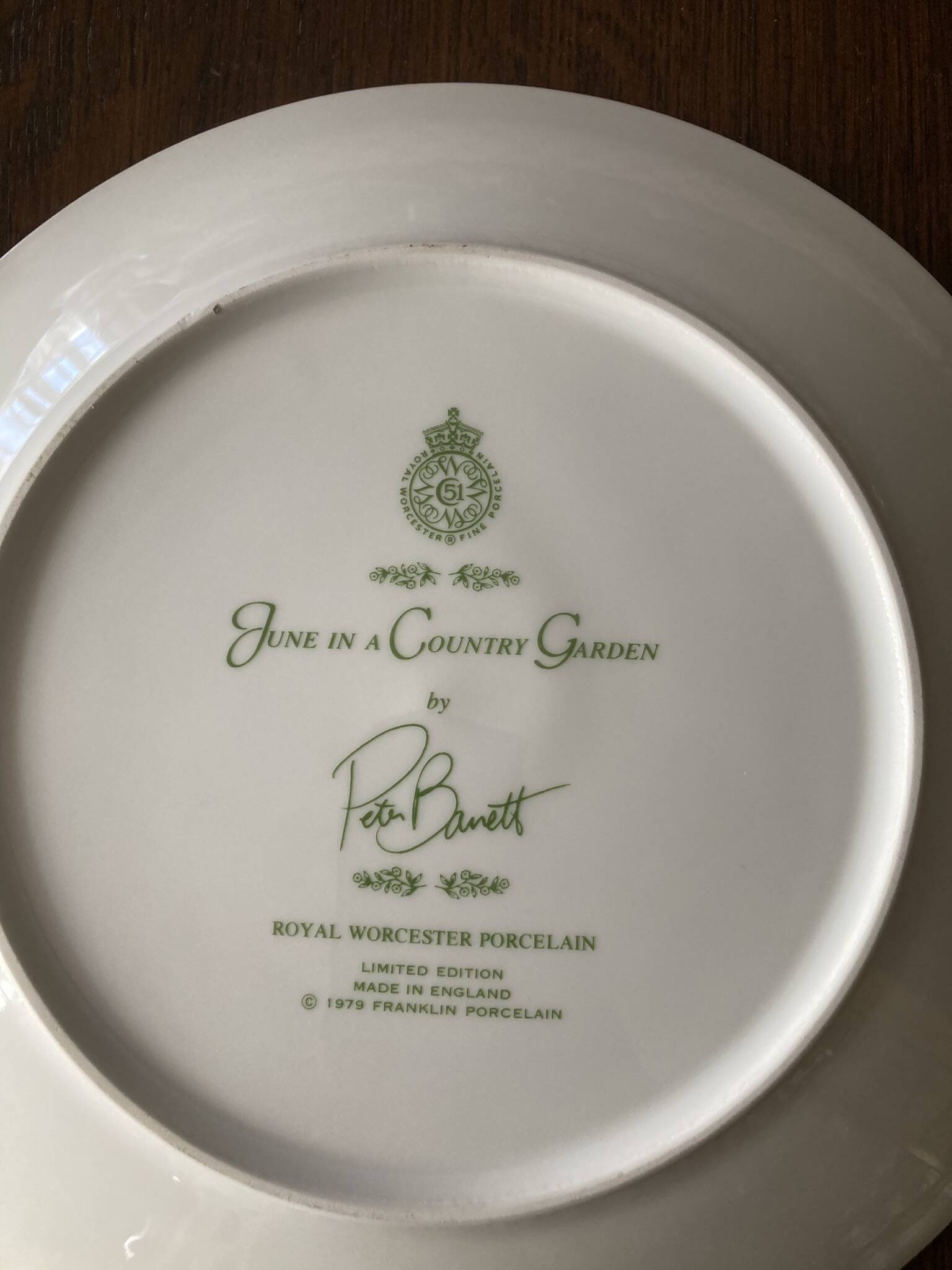 Set of 12 decorative plates Royal Worcester – Peter Barrett – Edition