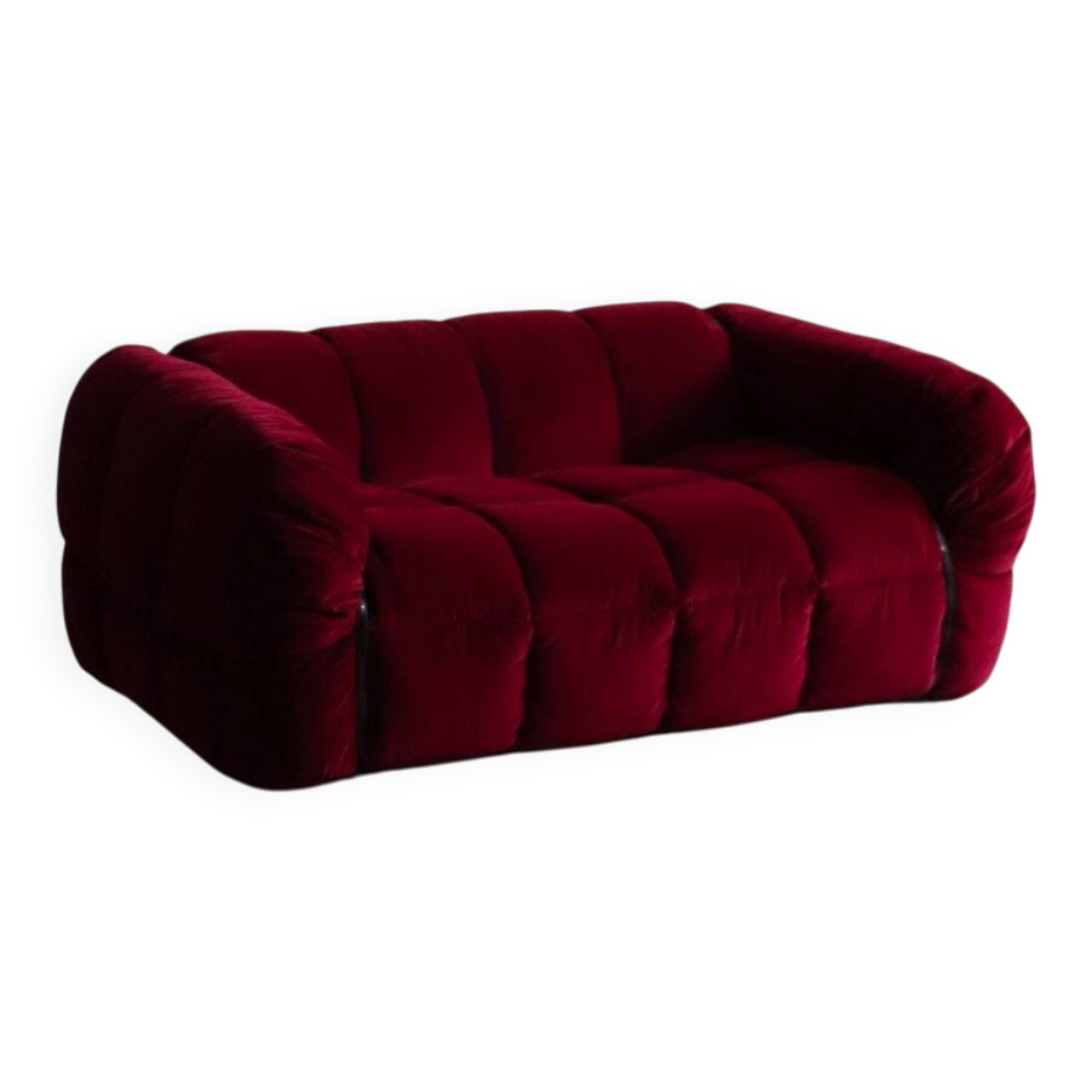 Cini Boeri for Arflex Strips sofa in velvet, Italy 1968