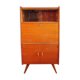 Vintage secretary in varnished teak
