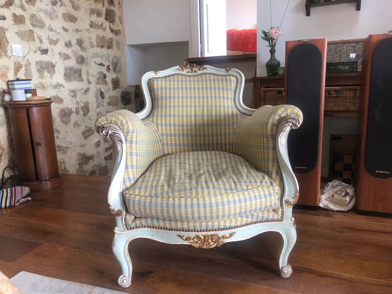 Louis XV rococo sofa and armchair