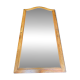 Miroir biseauté Louis XV en ronce de noyer concave  85x165cm