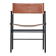 Timeless bar stool with a natural brown leather backrest.