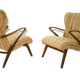 Paire de fauteuil Zig Zag vintage année 50 60