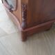 Curved showcase library carved wood 2 doors mahogany English style