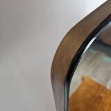 Console Art Déco en ronce de thuya avec miroir et tiroirs