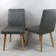 Ensemble de chaises vintage noir et blanc  1970