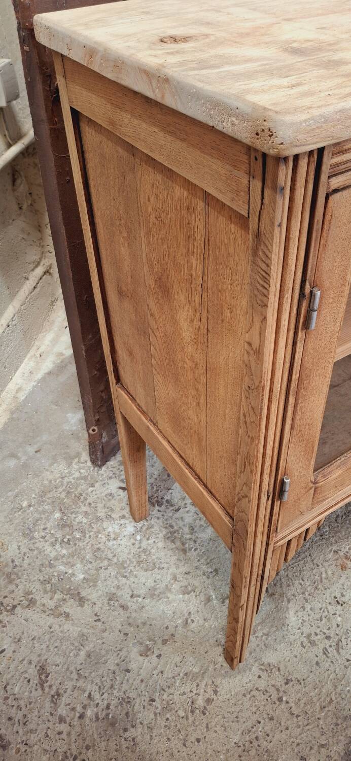 Old glass sideboard on legs