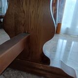 Monastery table set with its 2 solid oak benches